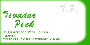 tivadar pick business card